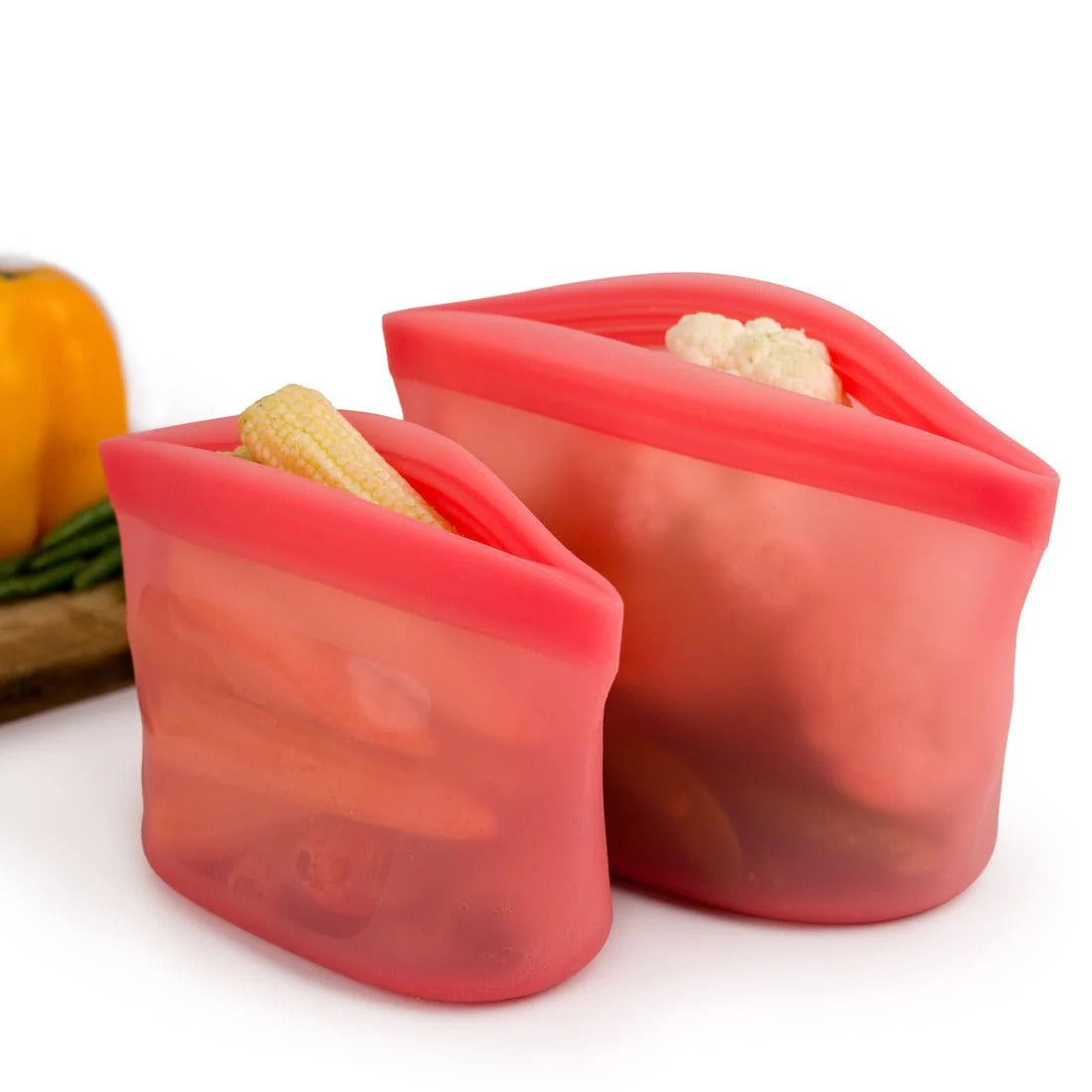 Reusable Silicone Food Storage Bags with Leak proof Airtight Seal