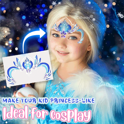 Re Useable Easy-Stick Realistic Face Paint Sticker Set