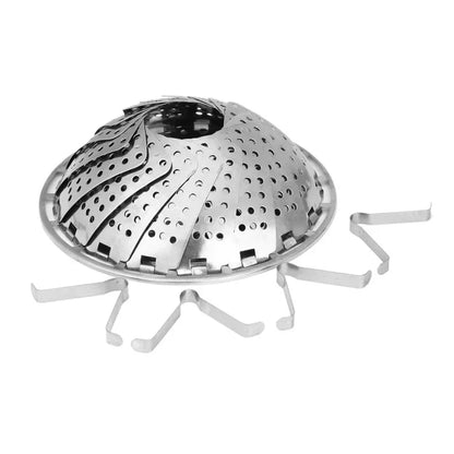 Folding Mesh Steamer Basket Steel