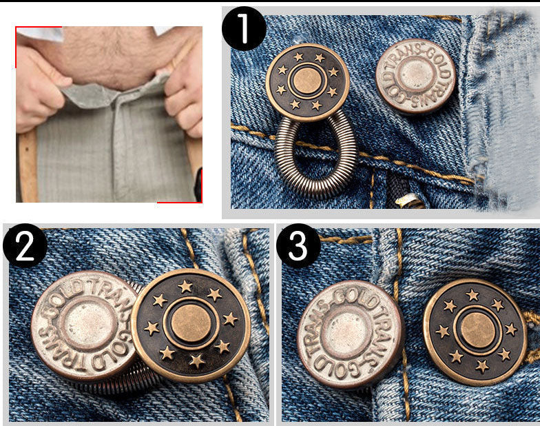 Metal Waist Extender Button for Jeans