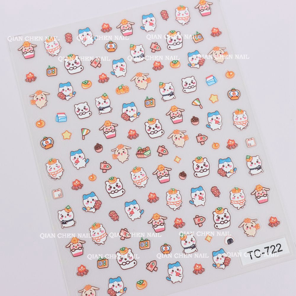 Re-Usable 3D Fancy nail stickers