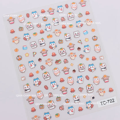 Re-Usable 3D Fancy nail stickers