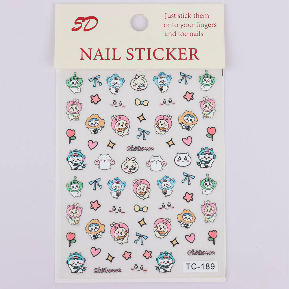 Re-Usable 3D Fancy nail stickers