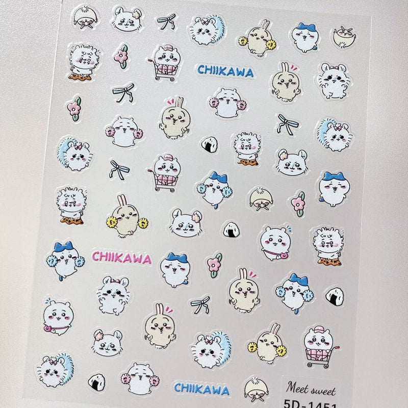 Re-Usable 3D Fancy nail stickers