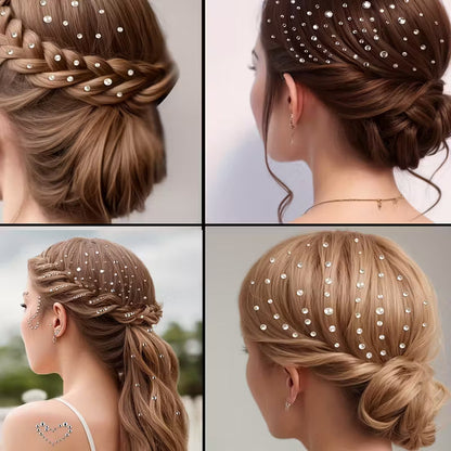 2 in 1 Hair + Face Rhinestone Sticker