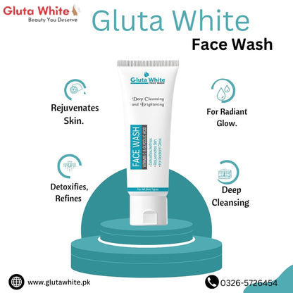 Gluta White Skin Whitening Face Wash