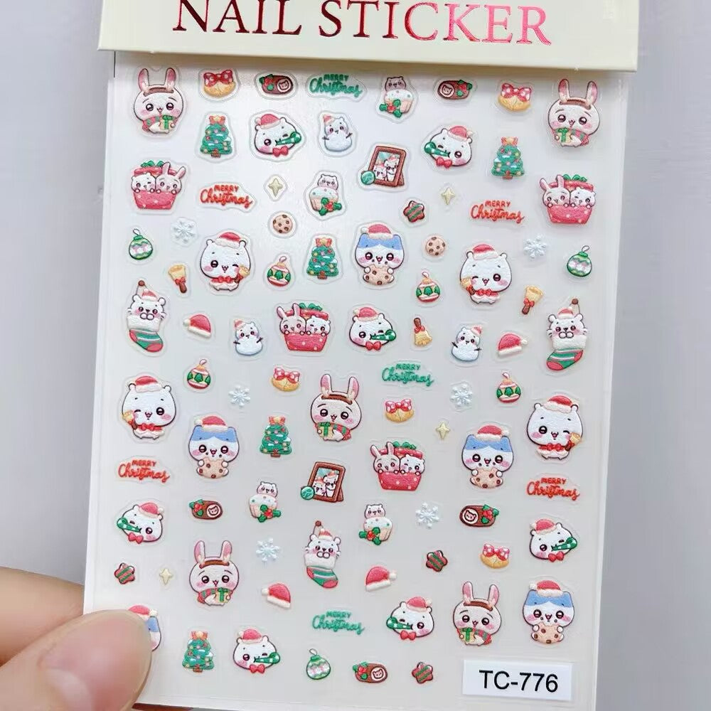 Re-Usable 3D Fancy nail stickers