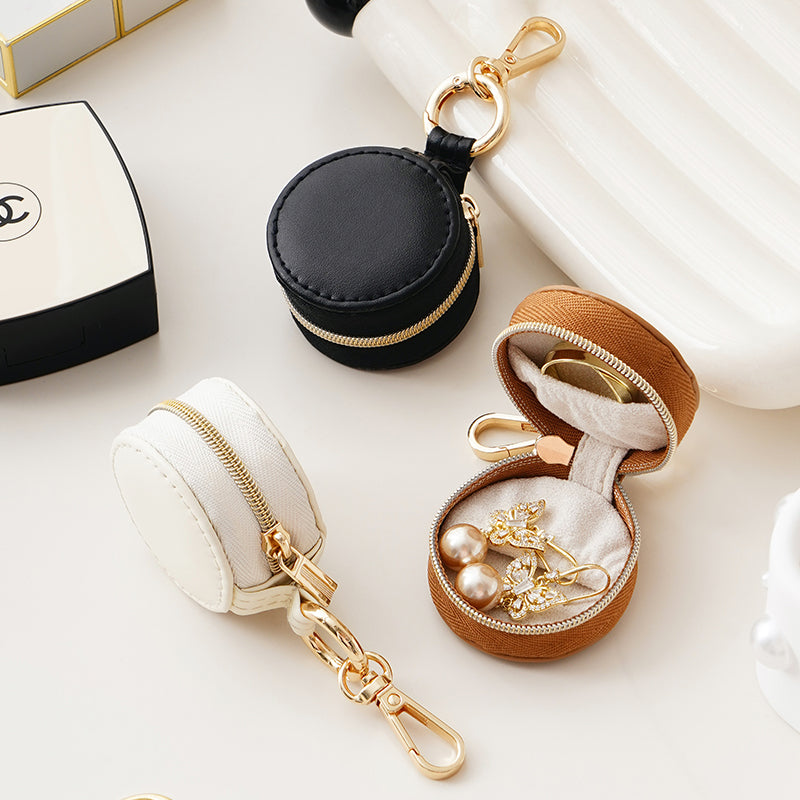 Portable Jewellery Case with Keychain Clip