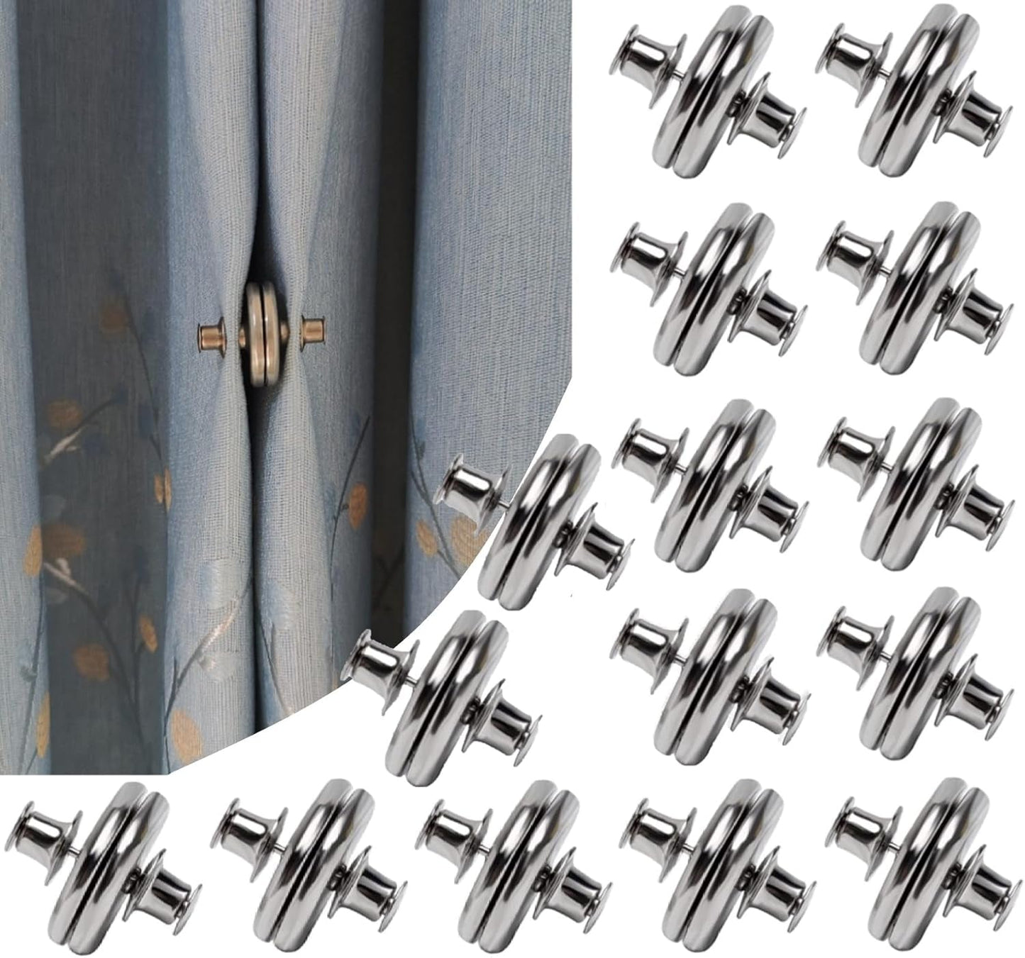 Magnetic Curtain Clips with Tacks