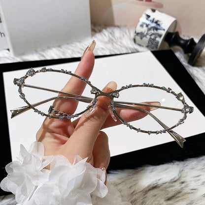 Luxury Diamond Oval Sunglasses