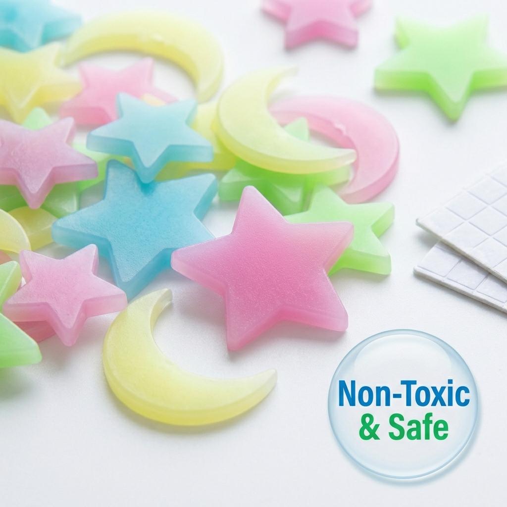 Glow Star Ceiling Stickers – Luminous Galaxy Wall Décor ✨🌙
