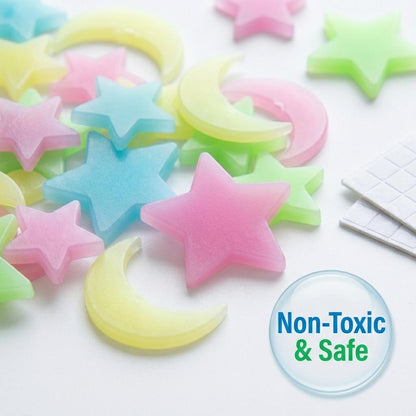 Glow Star Ceiling Stickers – Luminous Galaxy Wall Décor ✨🌙