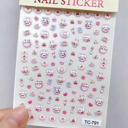 Re-Usable 3D Fancy nail stickers