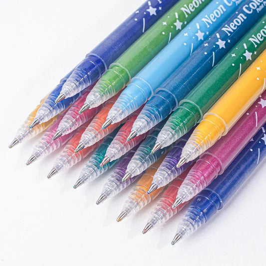 Neon Glitter Gel Pen Collection