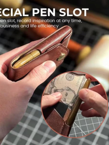 Handmade Multifunctional Compact Unisex PU Small Wallet