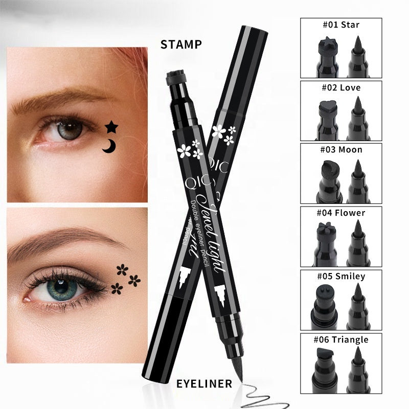 Double Head Black Stamp Eyeliner – Waterproof Liquid