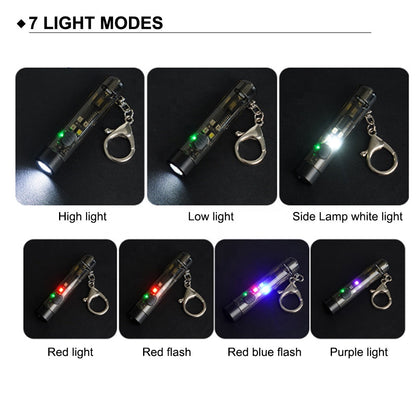 6 in 1 Mini Flashlight Keychain – Compact LED Light