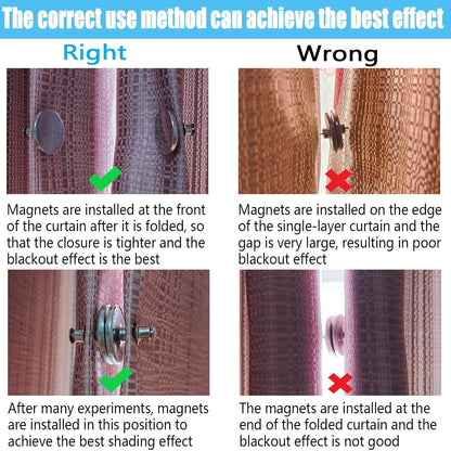 Magnetic Curtain Clips with Tacks