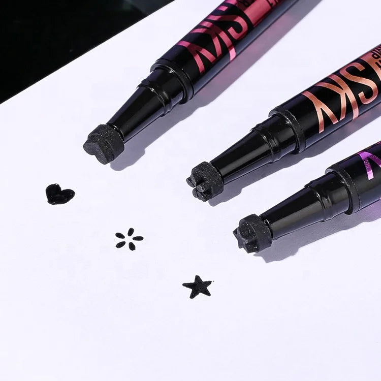 Double Head Black Stamp Eyeliner – Waterproof Liquid