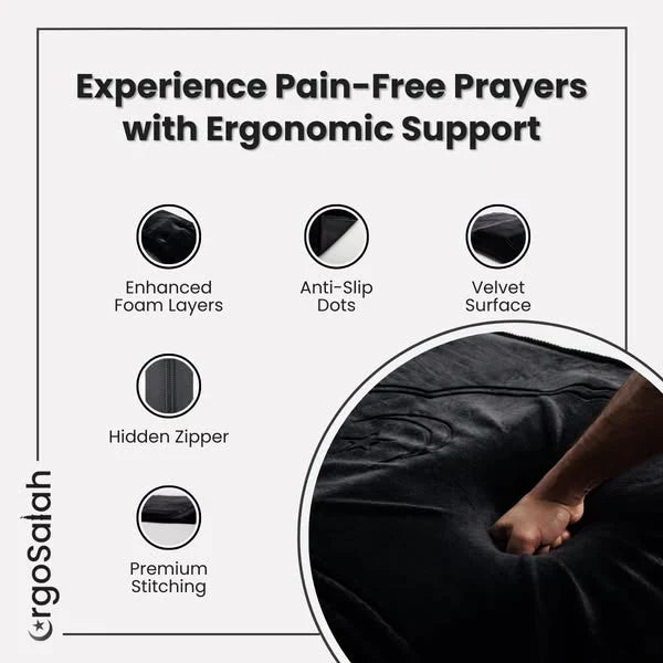Premium Scented Prayer Mat – Soft Velvet + Breathable Foam