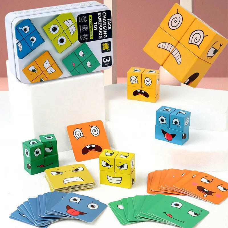 Face Changing Cube Game With Bell for Kids