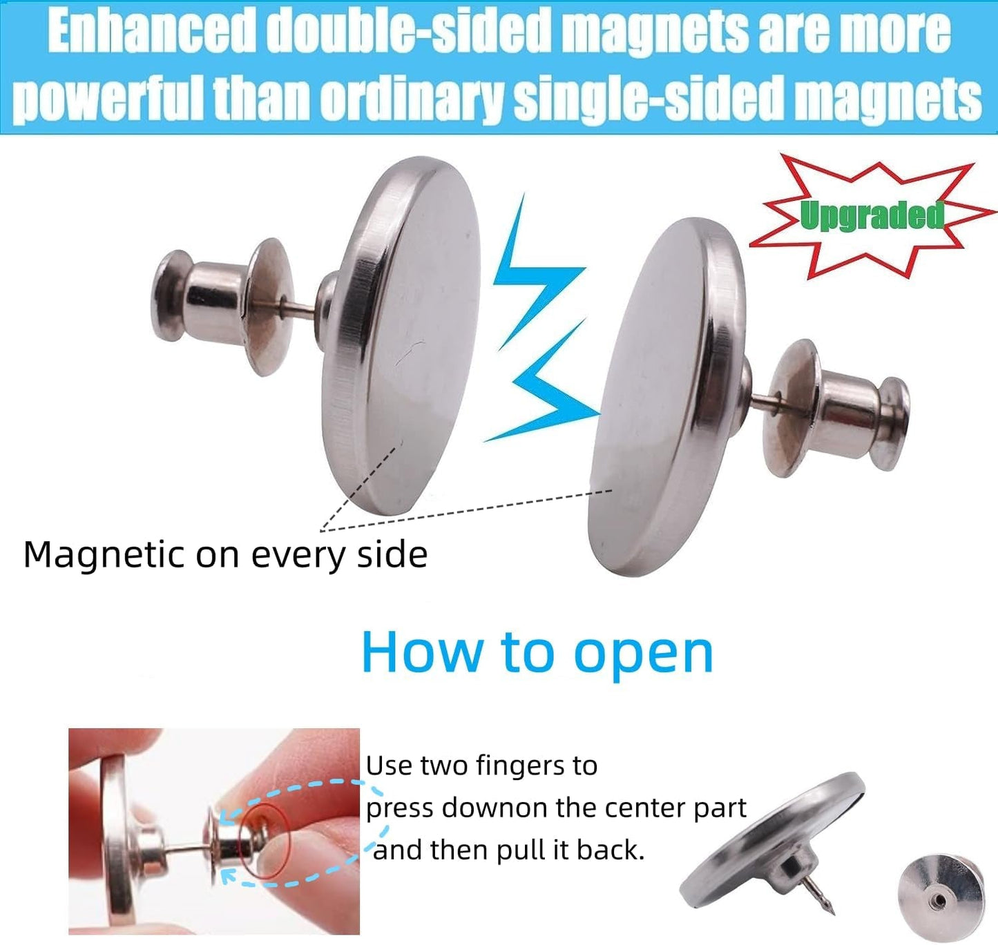 Magnetic Curtain Clips with Tacks