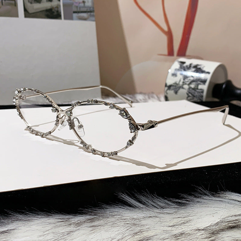 Luxury Diamond Oval Sunglasses