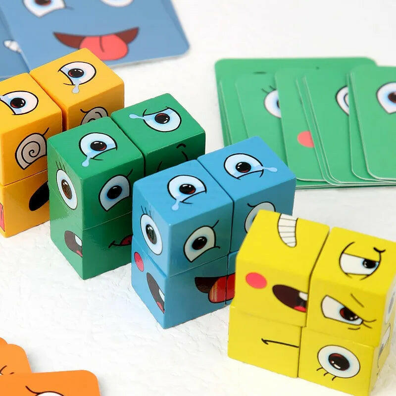 Face Changing Cube Game With Bell for Kids