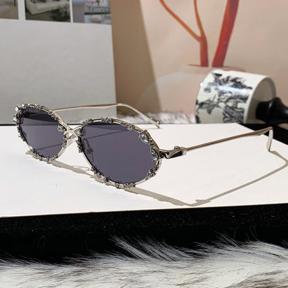 Luxury Diamond Oval Sunglasses