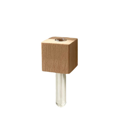 Handcrafted 3D Wooden Fridge Magnet Vase with Tube