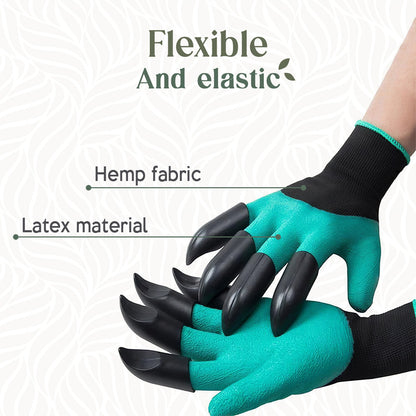 Digging Planting Waterproof Garden Gloves With Claws