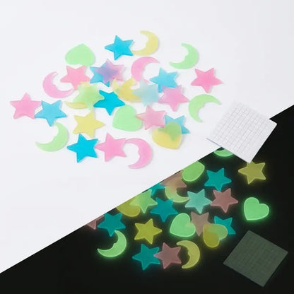 Glow Star Ceiling Stickers – Luminous Galaxy Wall Décor ✨🌙