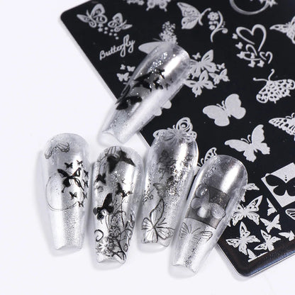 3 Styles Flower Leaves Nail Art Stamping Kit