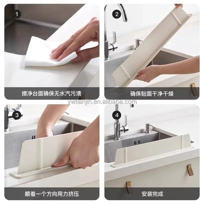 Silicone Sink Splash Guard – Water Barrier for Kitchen & Bathroom