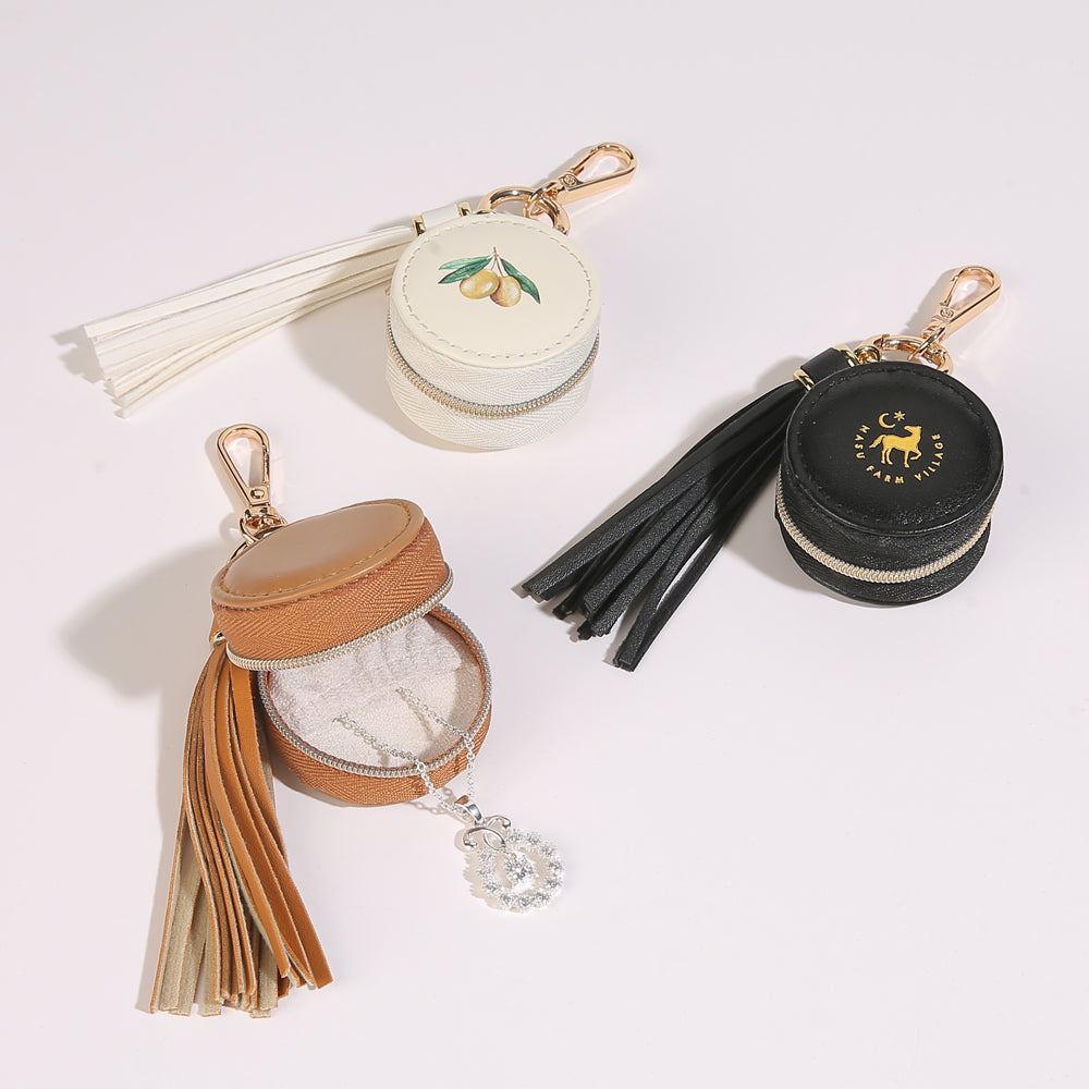 Portable Jewellery Case with Keychain Clip