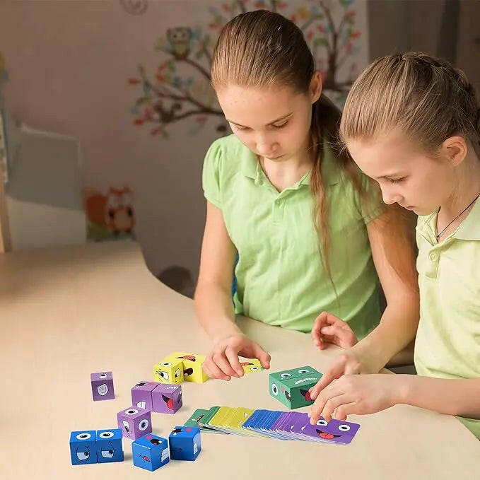 Face Changing Cube Game With Bell for Kids
