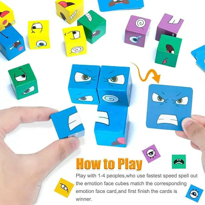 Face Changing Cube Game With Bell for Kids