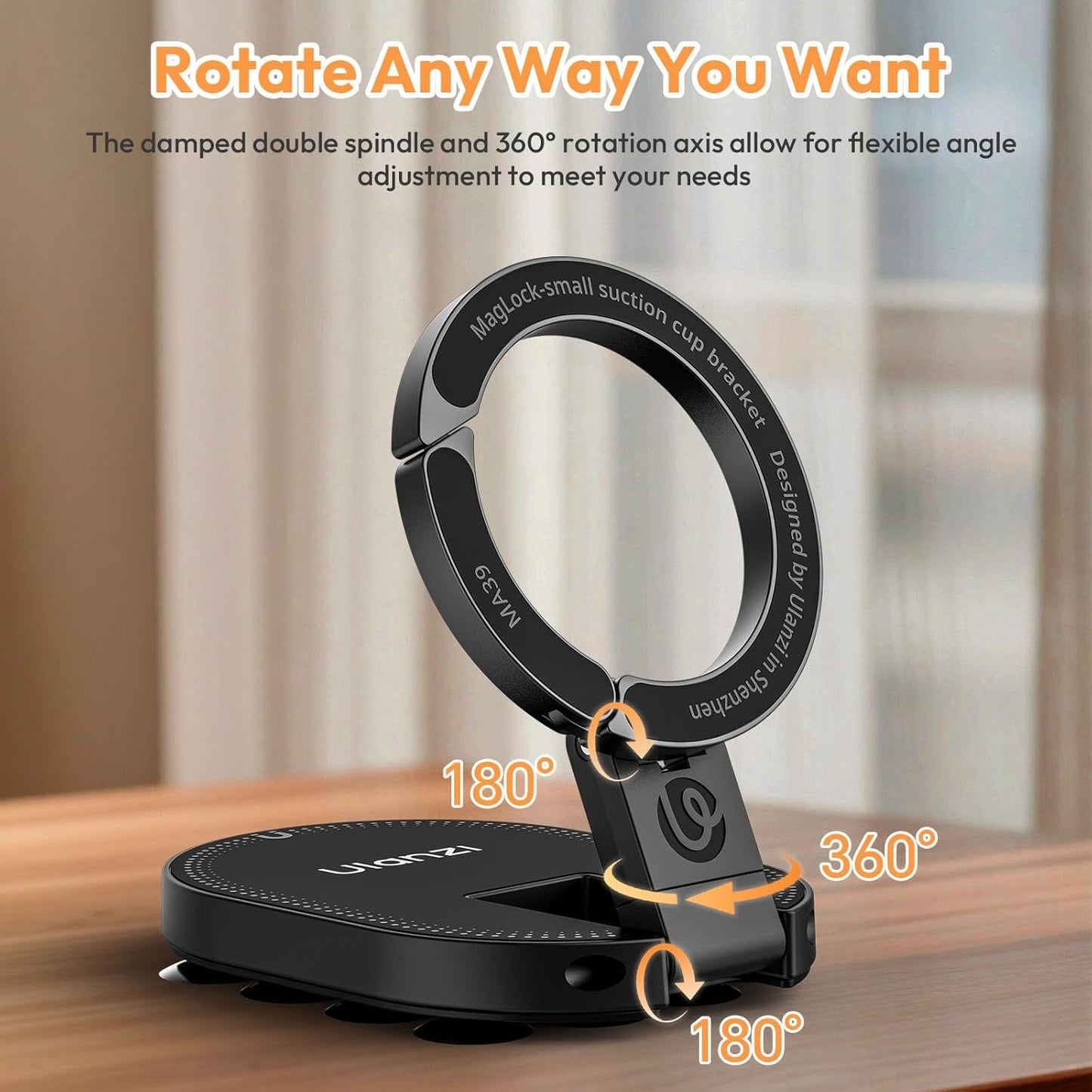 3-in-1 Suction Magnetic Phone Holder, 360° Rotatable