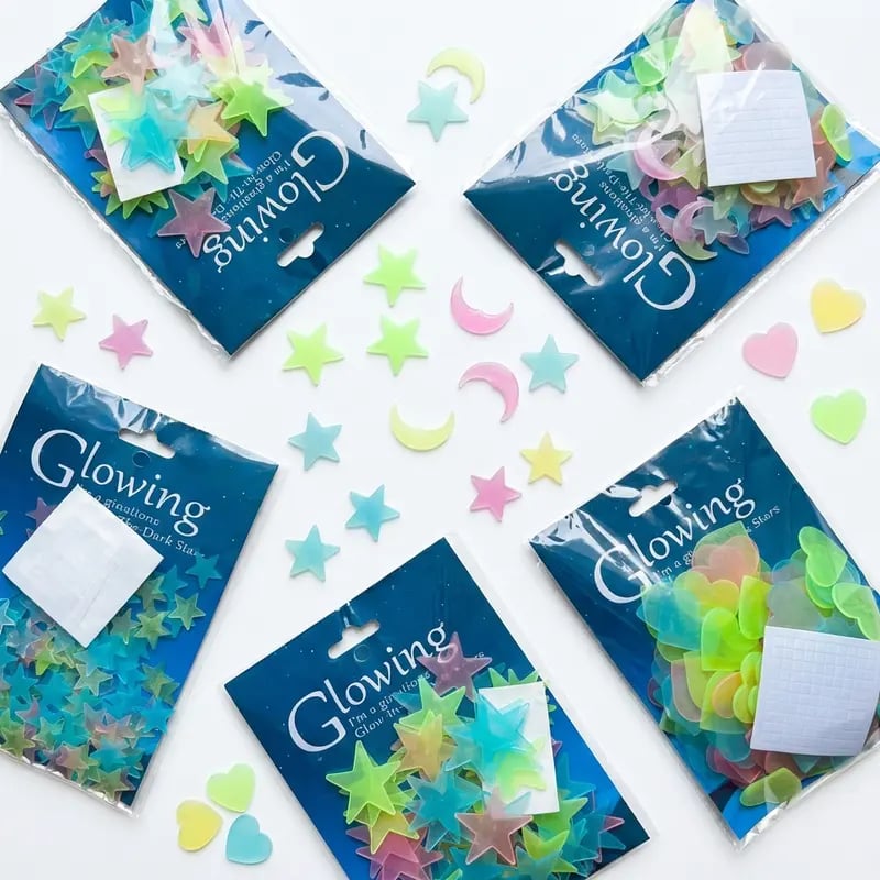 Glow Star Ceiling Stickers – Luminous Galaxy Wall Décor ✨🌙