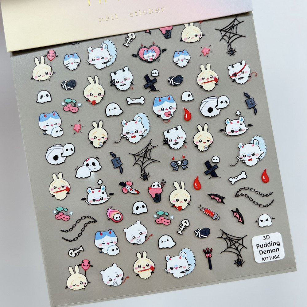 Re-Usable 3D Fancy nail stickers