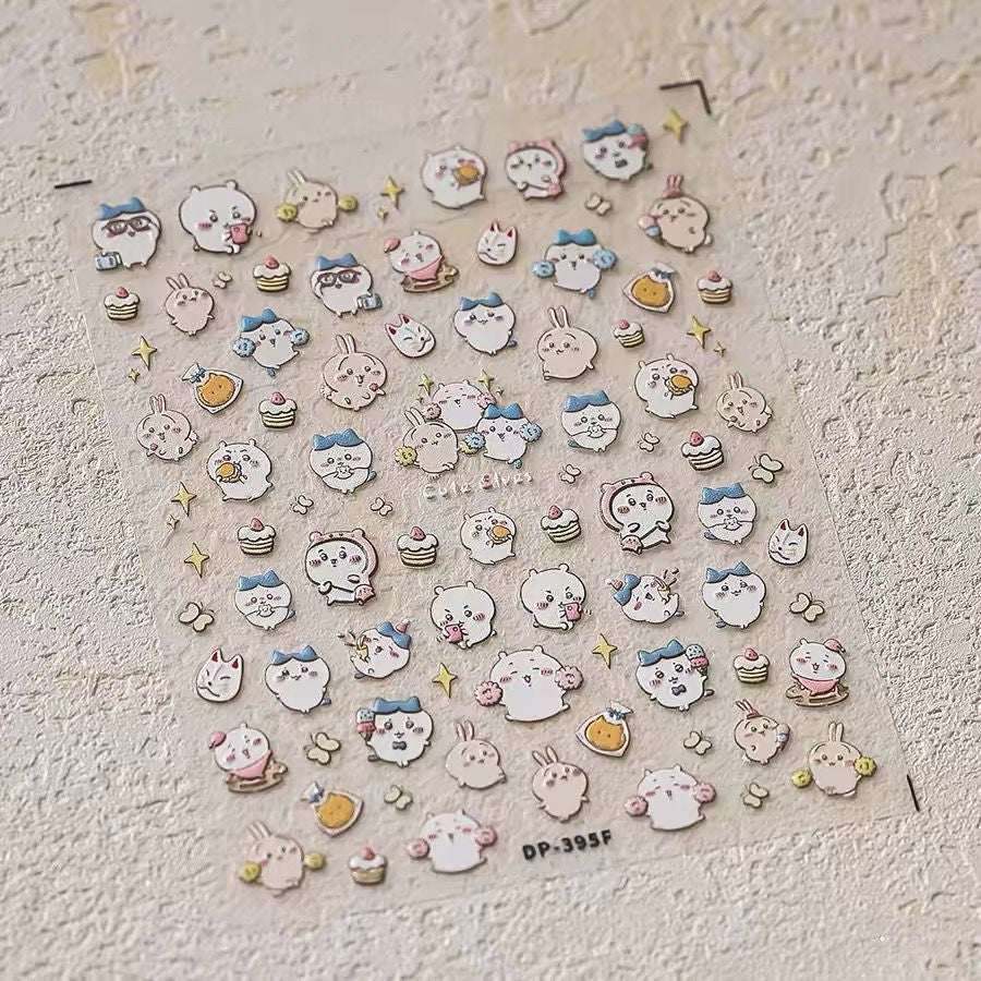 Re-Usable 3D Fancy nail stickers