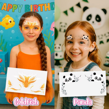 Re Useable Easy-Stick Realistic Face Paint Sticker Set