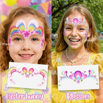 Re Useable Easy-Stick Realistic Face Paint Sticker Set