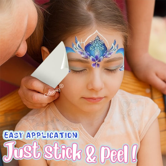 Re Useable Easy-Stick Realistic Face Paint Sticker Set