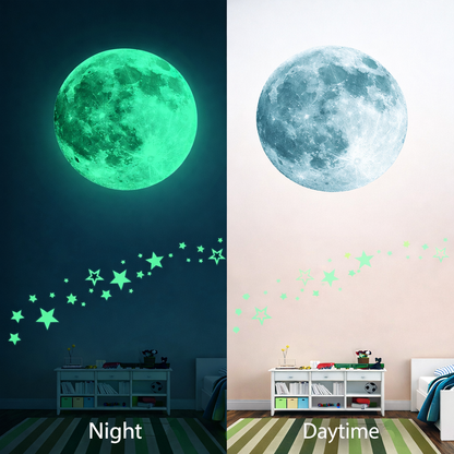 DIY Star & Moon Wall Art Stickers for Bedroom Décor