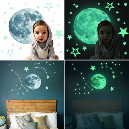 DIY Star & Moon Wall Art Stickers for Bedroom Décor