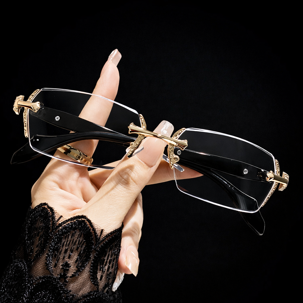 Photochromic Frameless Anti-Blue Light Sunglasses