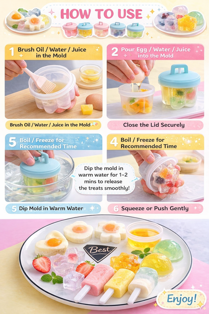 Multifunctional Mold Set – Eggs, Ice Cream, Jelly & More