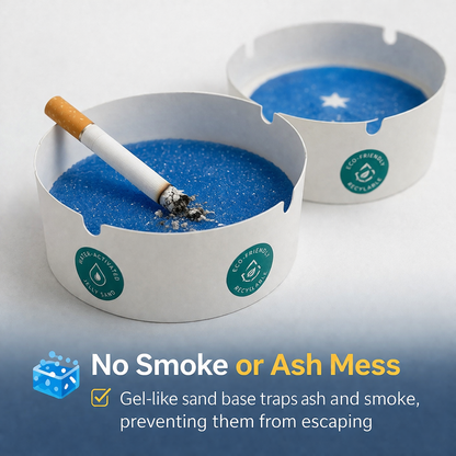 Eco-Friendly Disposable Paper Ashtray with Sand