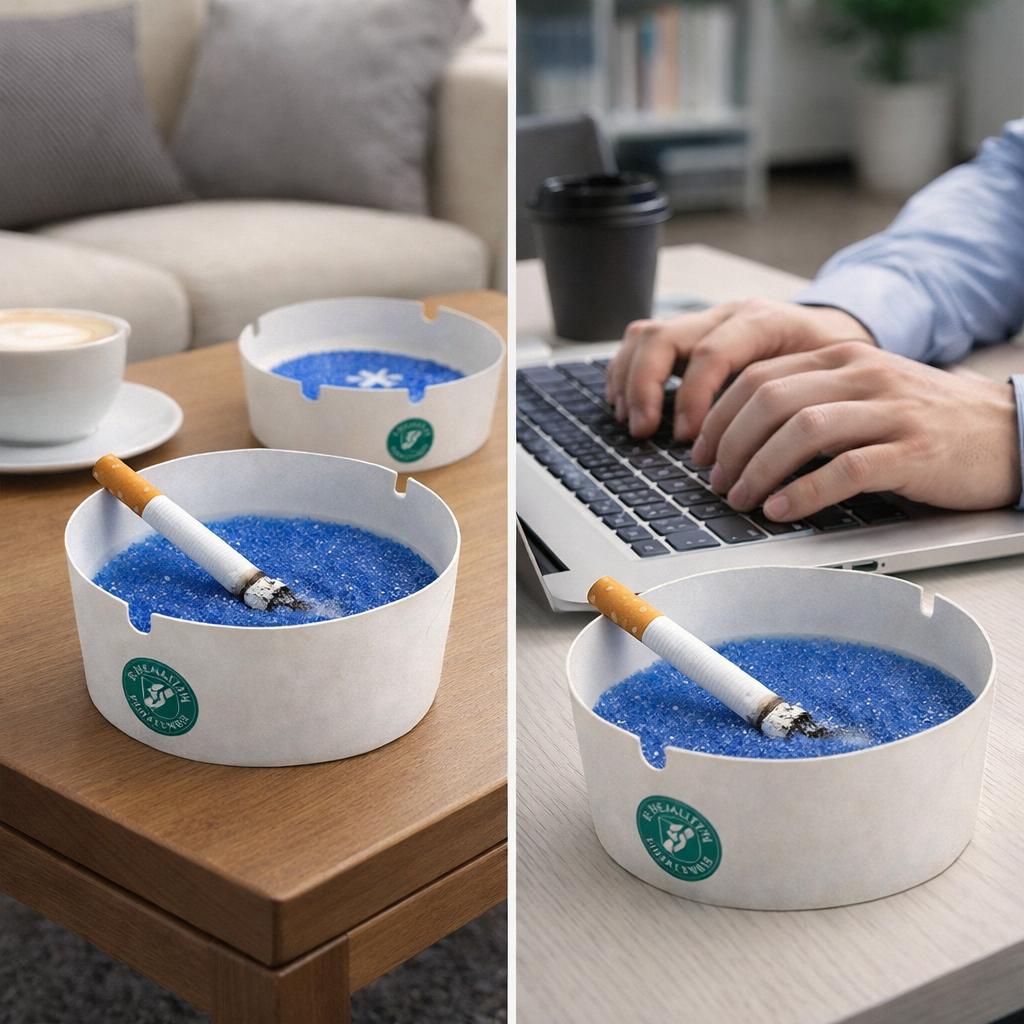 Eco-Friendly Disposable Paper Ashtray with Sand